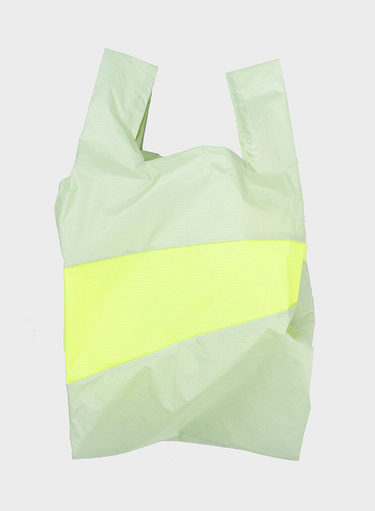 Shopping Bag 2006 pistachio & fluo yellow L