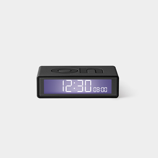Flip travel alarm clock antracite