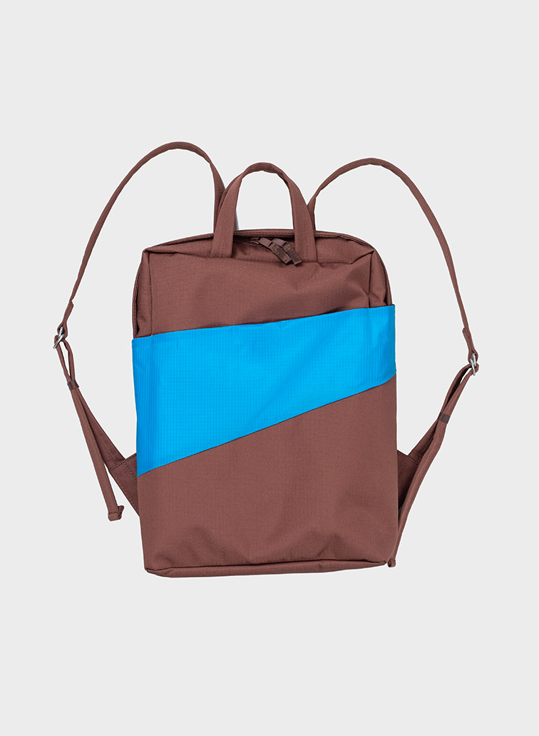 The new Backpack brown & sky blue