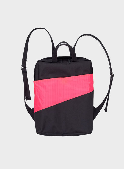 Backpack black & fluo pink