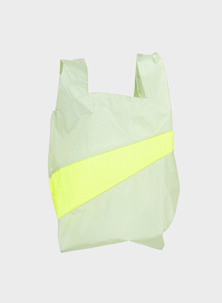 Shoppingbag 2006 pistachio & fluo yellow M