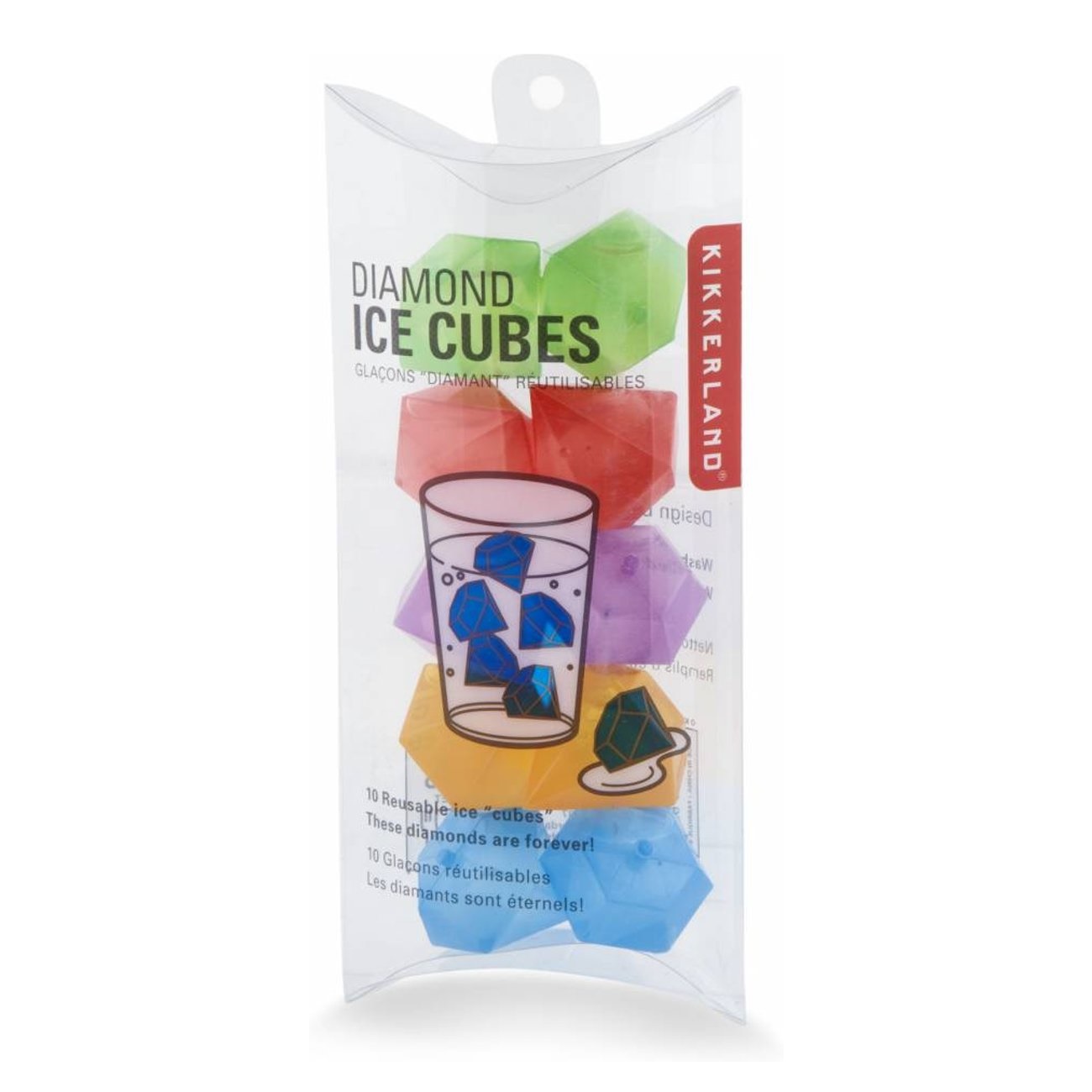 Reusable ice cubes diamonds