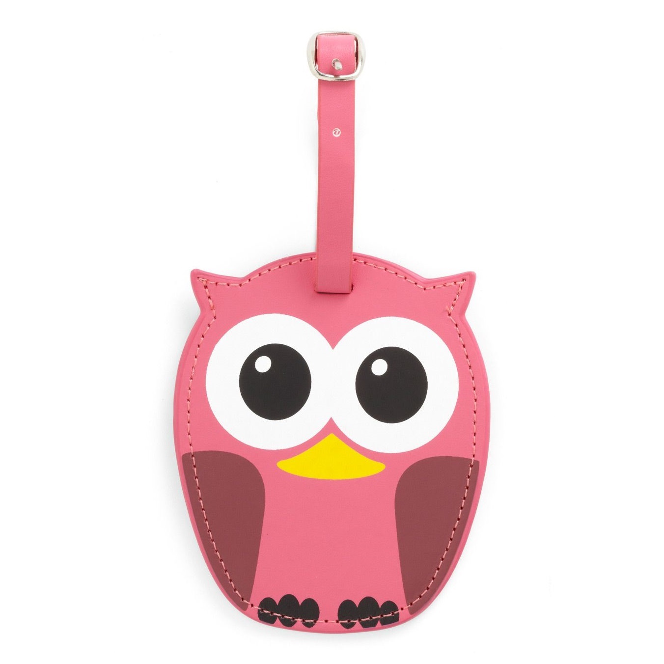 Luggage tag owl pink