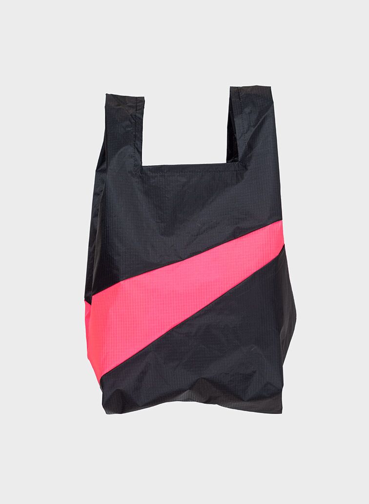 Shoppingbag 2008 black & fluo pink M
