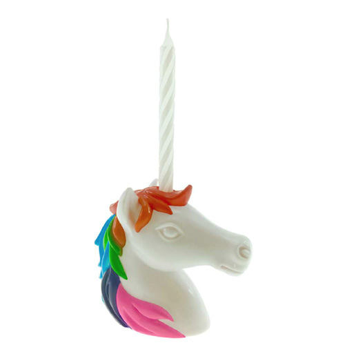 Unicorn candle holder multi colour