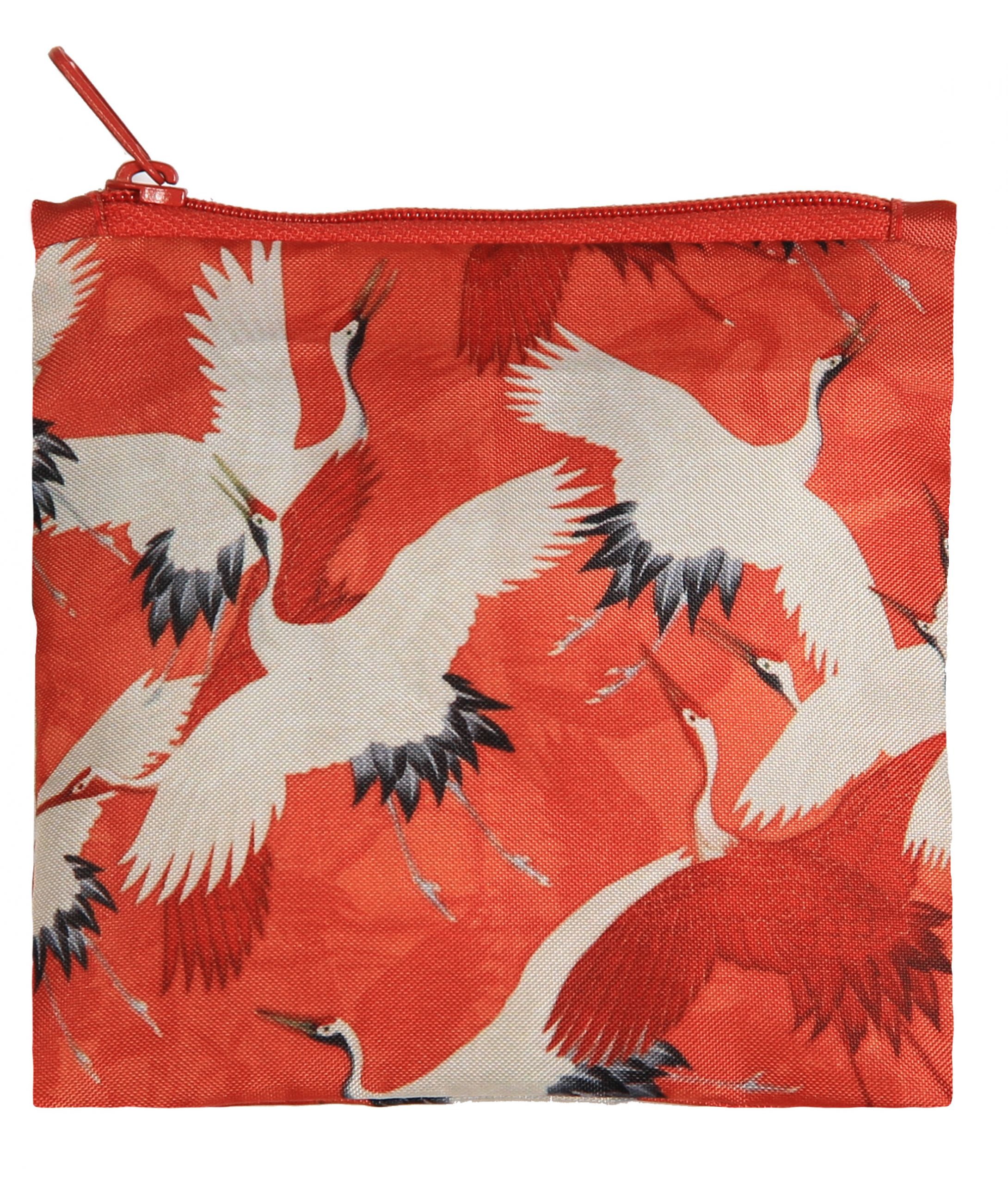 Loqi tote museum collection - white and red cranes