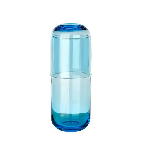 Jug and glass blue