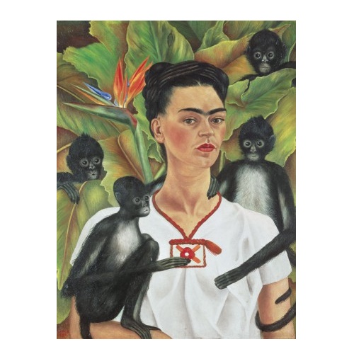 Self portrait with monkeys - Frida Kahlo