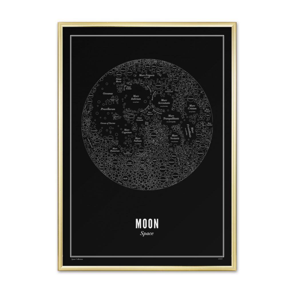 Space moon black A4