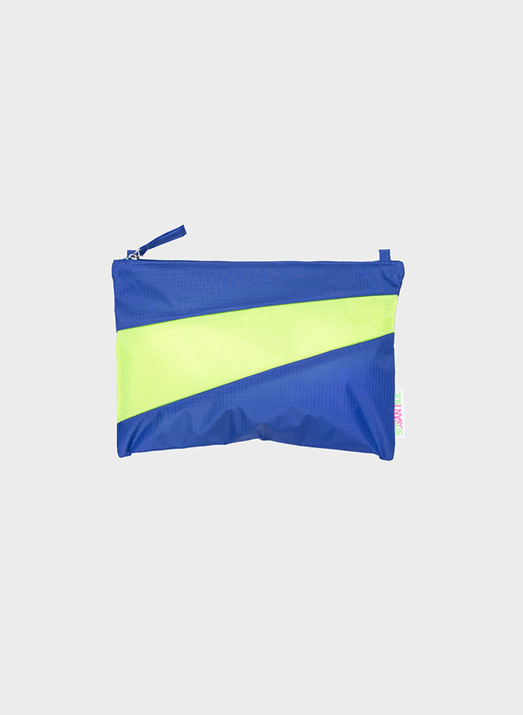 Pouch electric blue & fluo yellow S