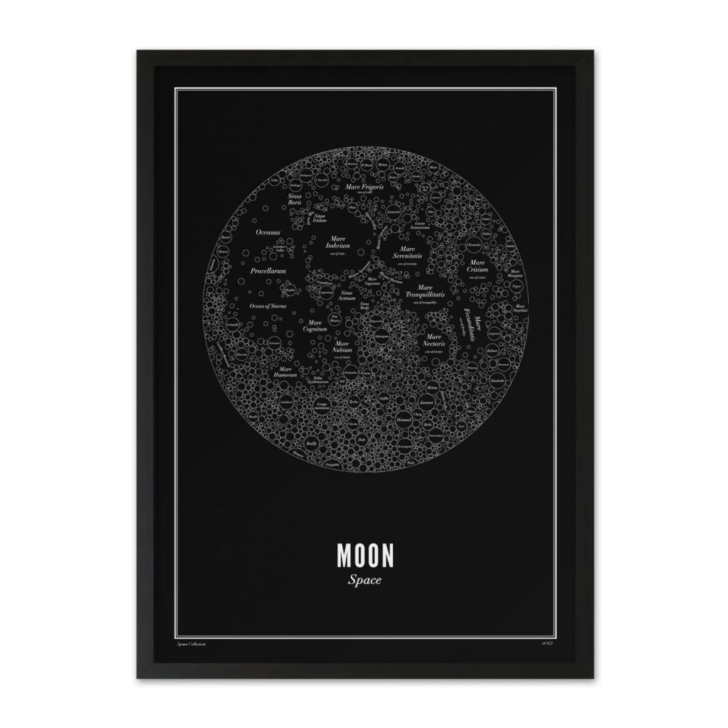 Space moon black A4