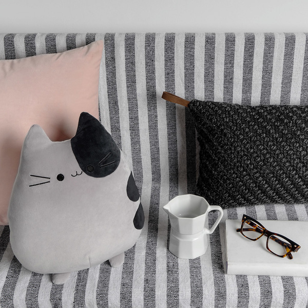 Cushion sweet kitty grey