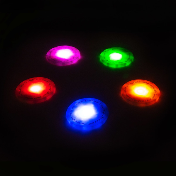 LED coasters UFO set van 5