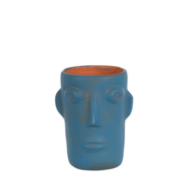 Vase cabeza small blue