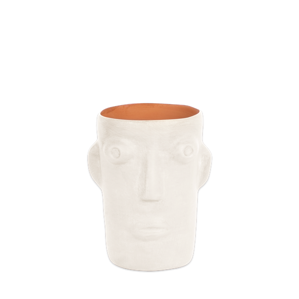 Vase cabeza small white