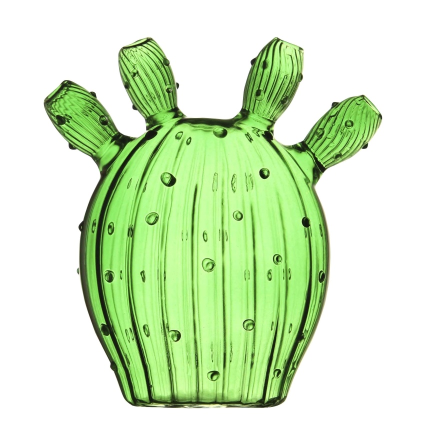 Cactus vase large olive green