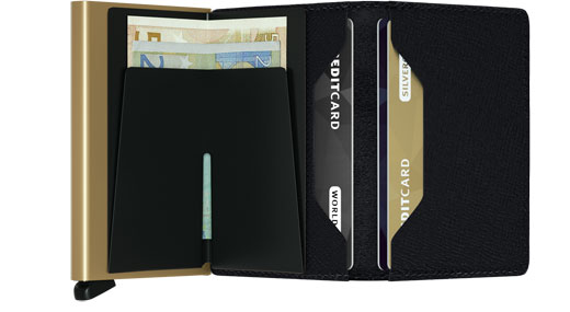 Slim wallet crisple black gold