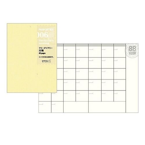 Midori pp size refill 006 free diary monthly