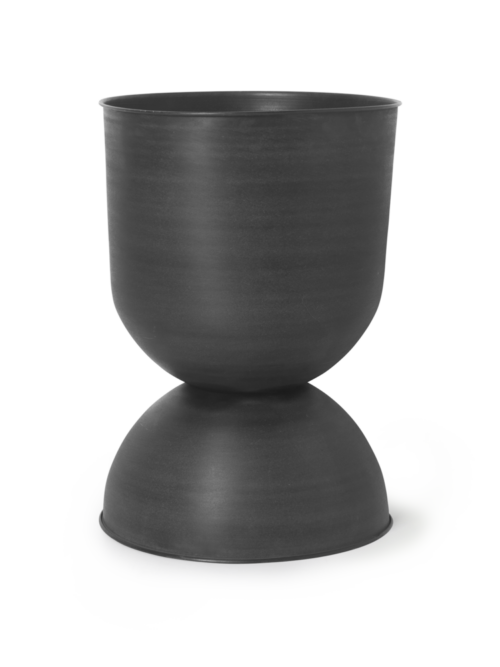 Hourglass pot large black