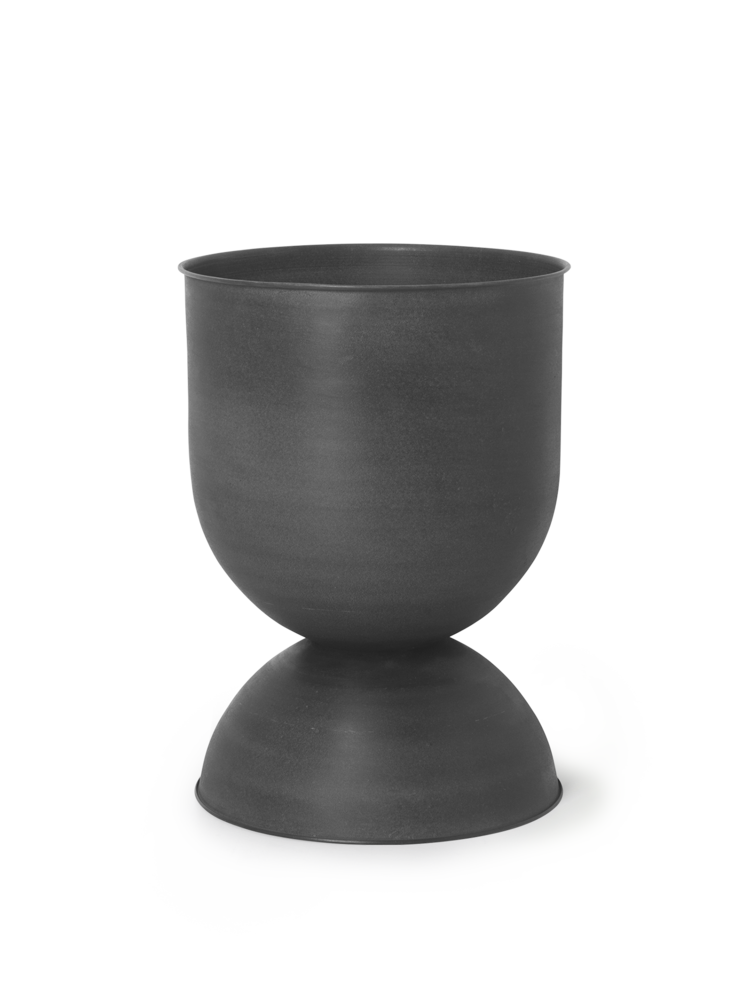 Hourglass pot medium black