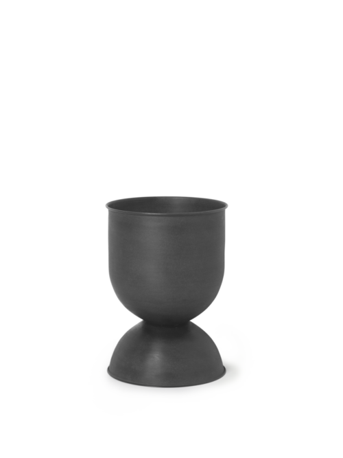 Hourglass pot small black