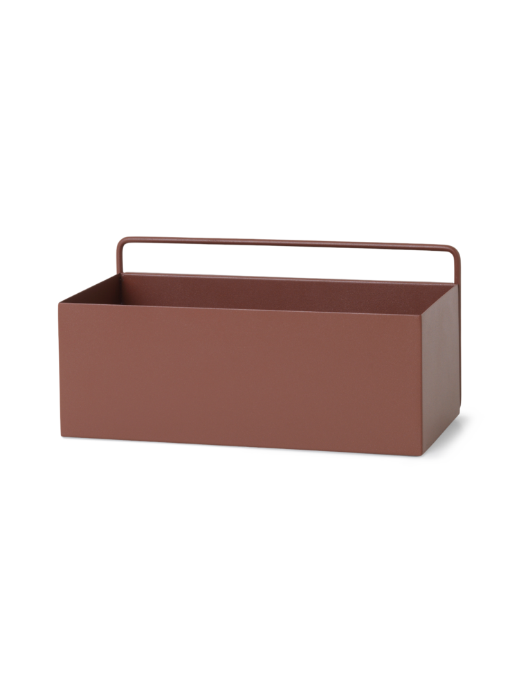 Wall box rectangle red brown