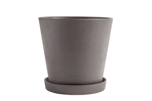 Flowerpot with saucer XXL plum