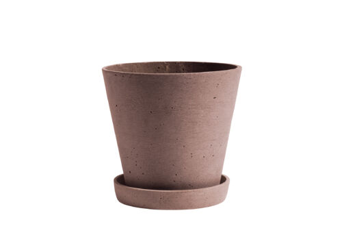 Flowerpot with saucer L terracotta