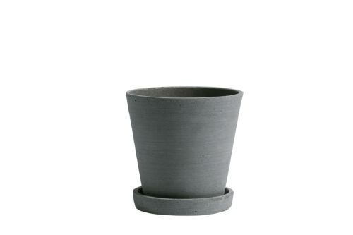 Flowerpot with saucer M green