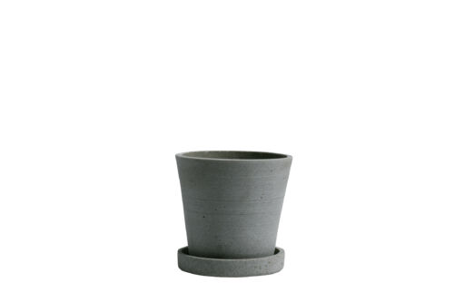 Flowerpot with saucer S green