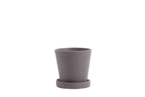 Flowerpot with saucer S plum