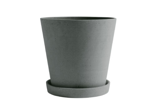 Flowerpot with saucer XXL green