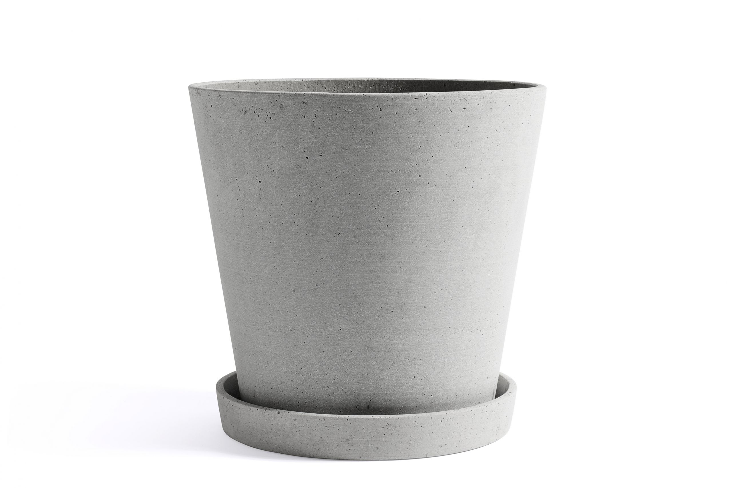 Flowerpot with saucer XXL grey