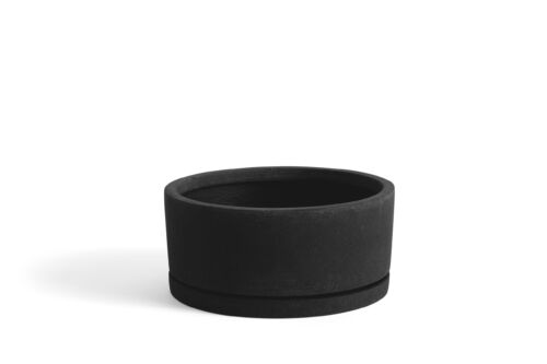 Plant pot with saucer XL black