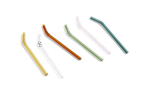 Hay Sip Dot Glass Straws Set of 6