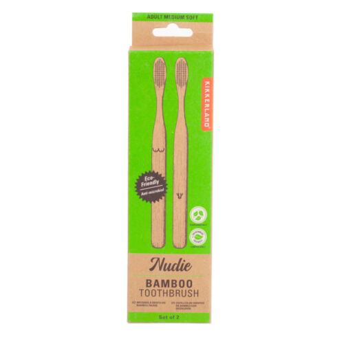 Nudie bamboo toothbrush set