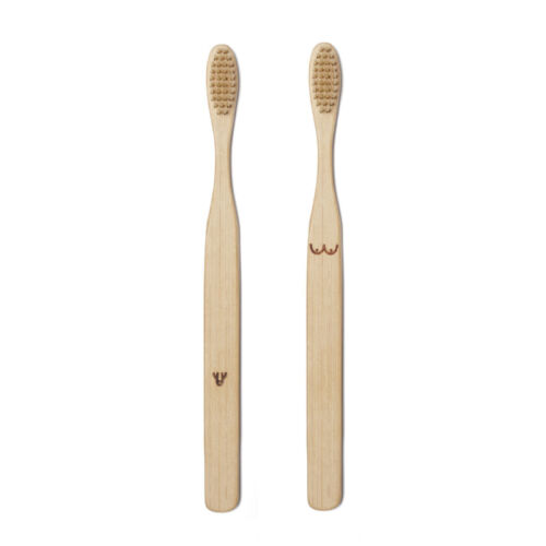 Nudie bamboo toothbrush set