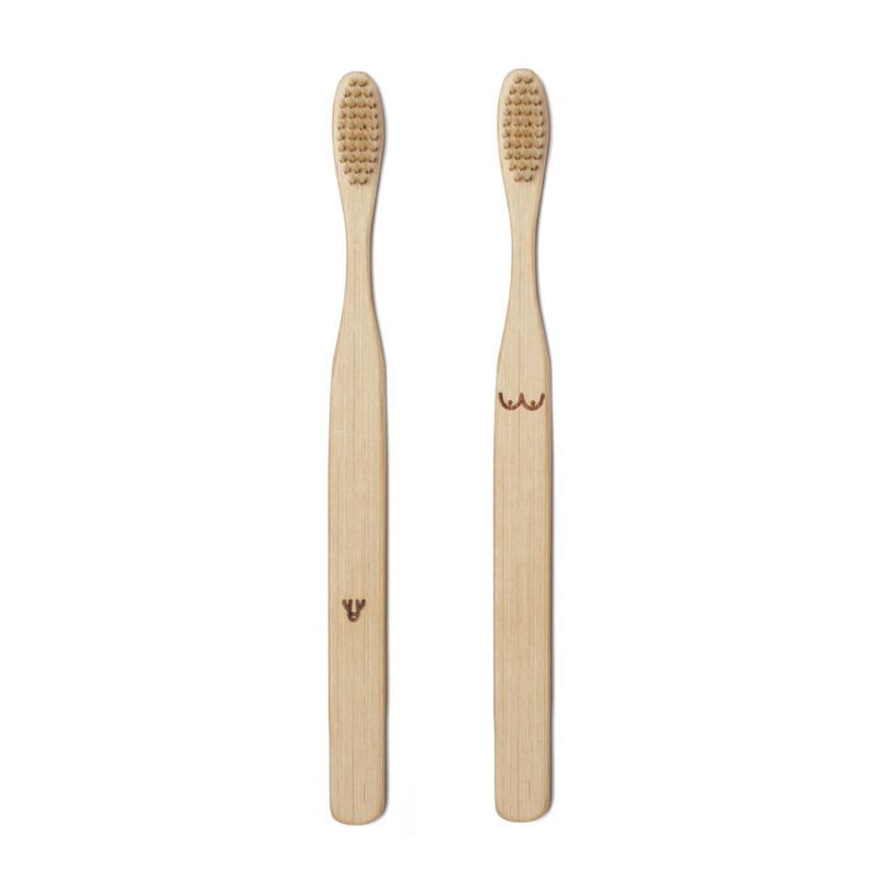 aankunnen analyseren Gaan Kikkerland Nudie bamboo toothbrush set - KECK & LISA Cadeau-winkel Utrecht