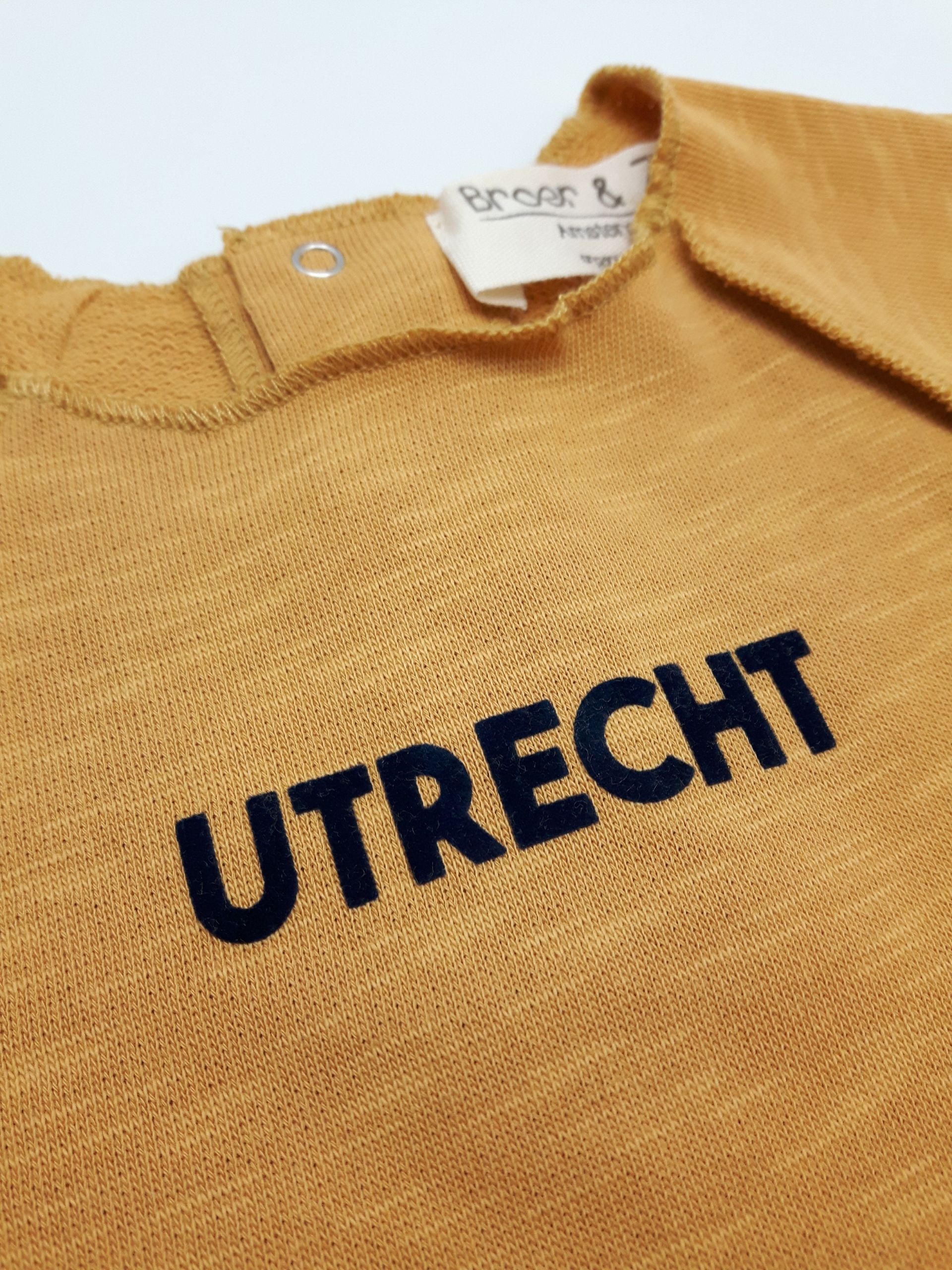 Baby pakje Utrecht mustard navy 6 mnd