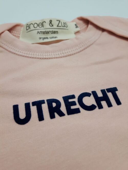 Baby romper Utrecht nude navy flock 3 maanden