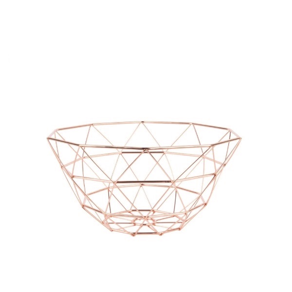 Basket diamond cut copper