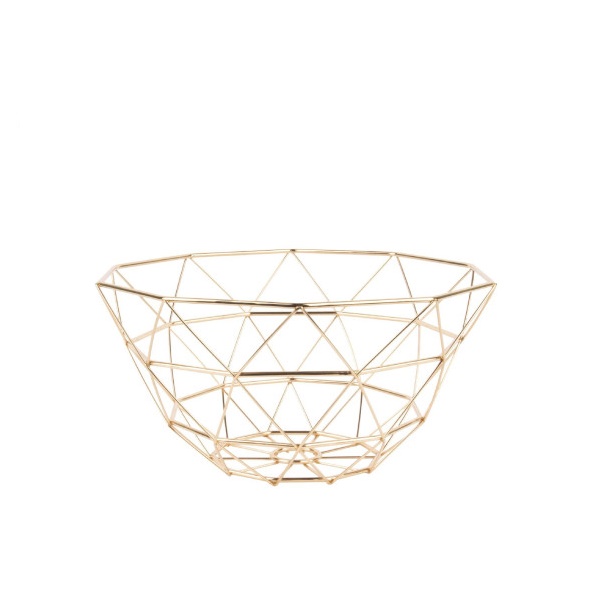Basket diamond cut gold