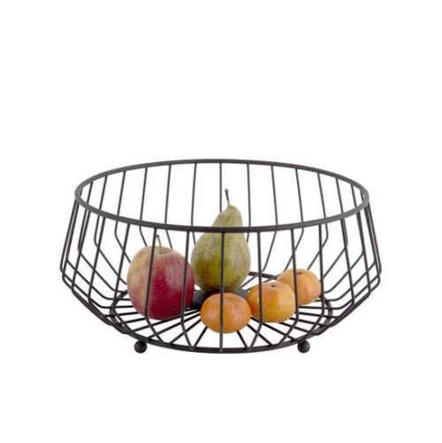 Fruit basket Linea Kink iron black