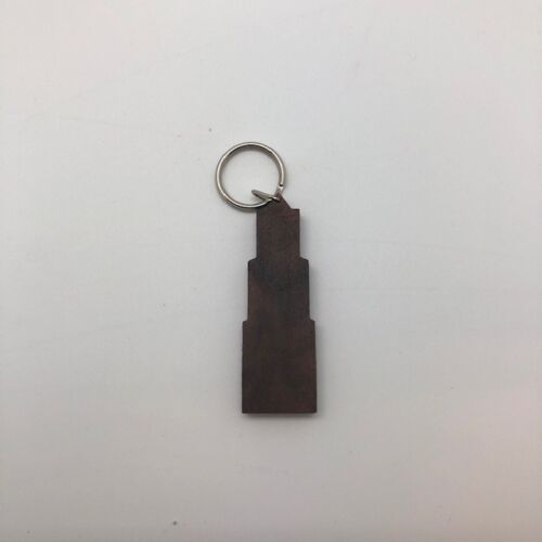 Domtoren sleutelhanger walnut