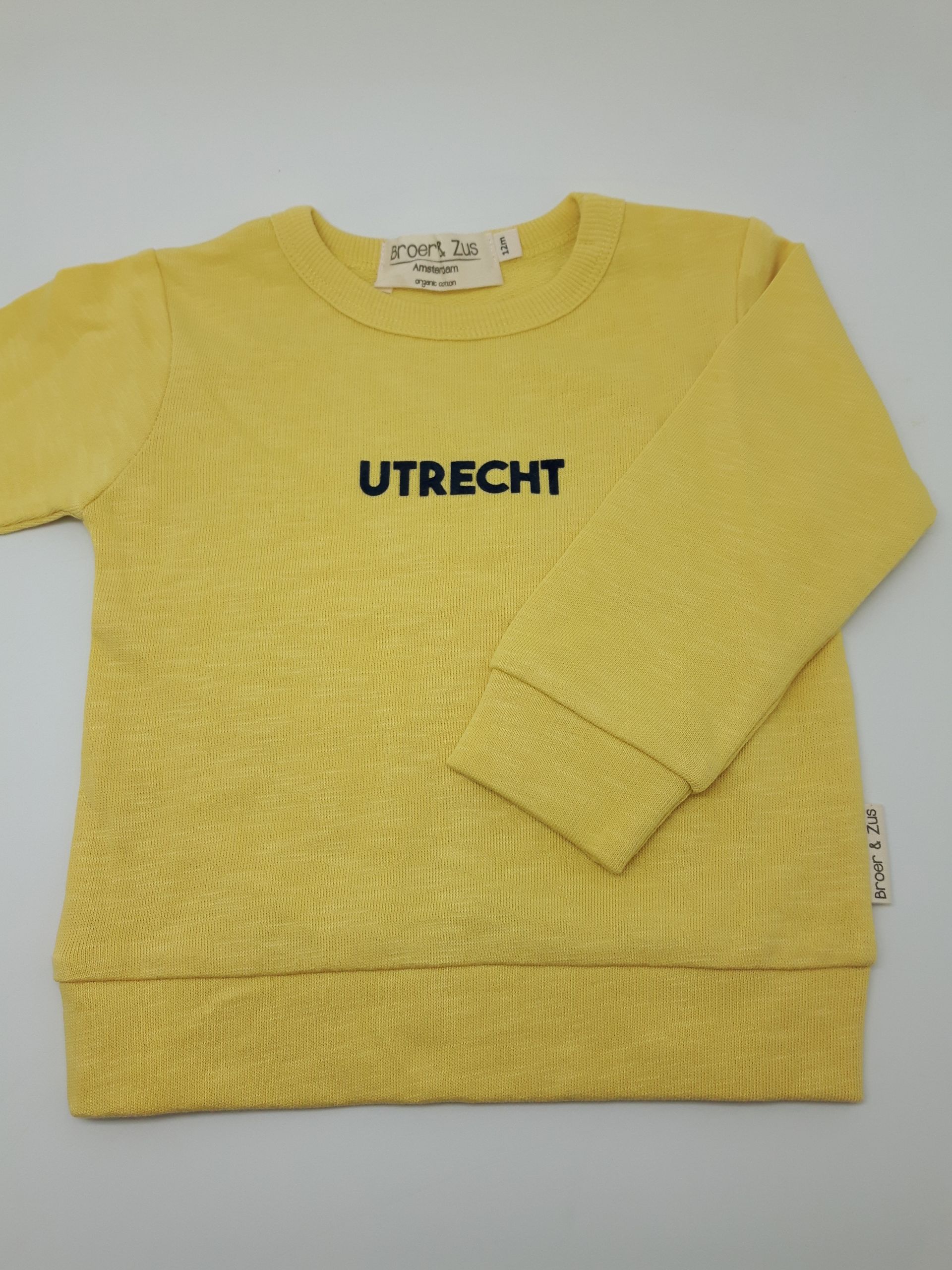 Sweater Utrecht Banana/navy 12 maanden