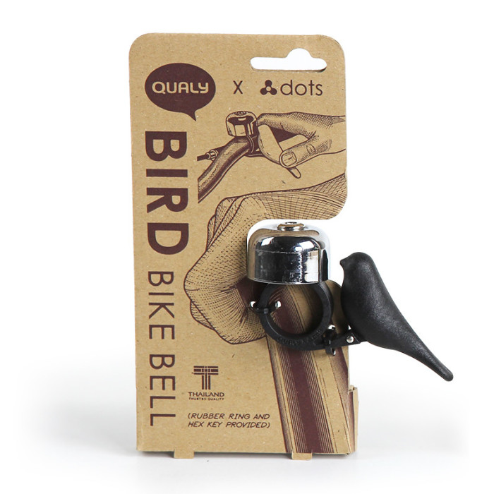 Bird bike bell black