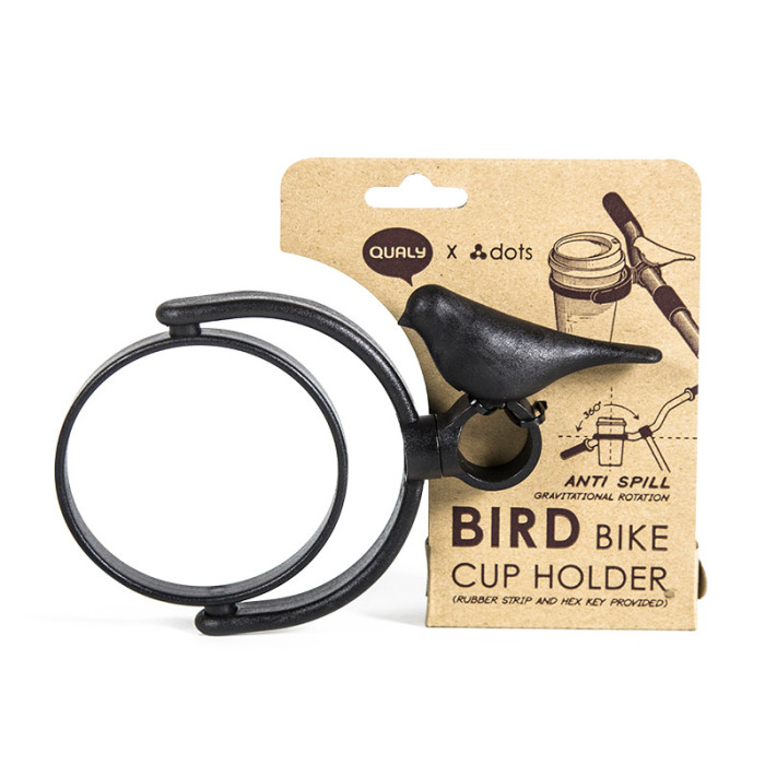 Bird bike cup holder black