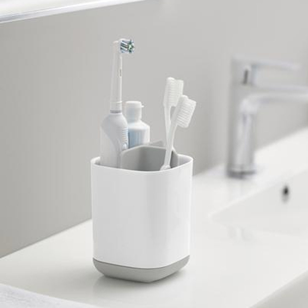 Easy store toothbrush organizer grijs wit