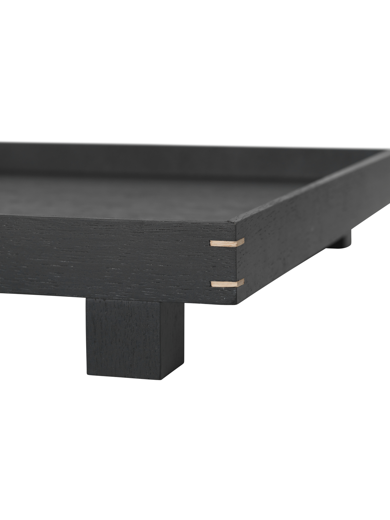 Bon wooden tray small black stained oak