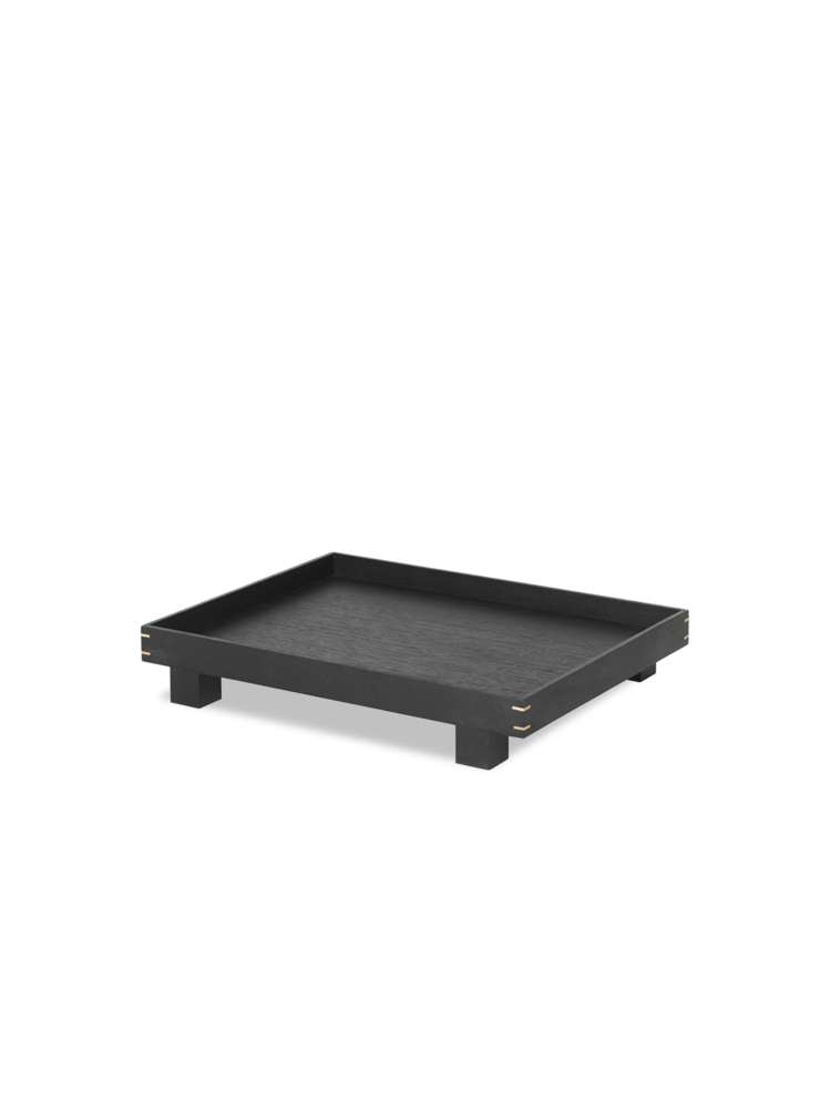Bon wooden tray small black stained oak
